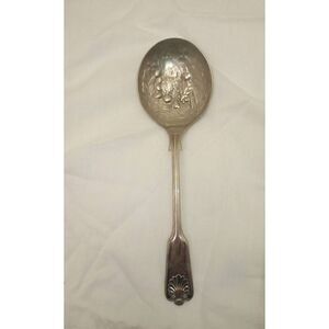 Vintage Sheffield England ,  William Adams serving spoon silver plated
